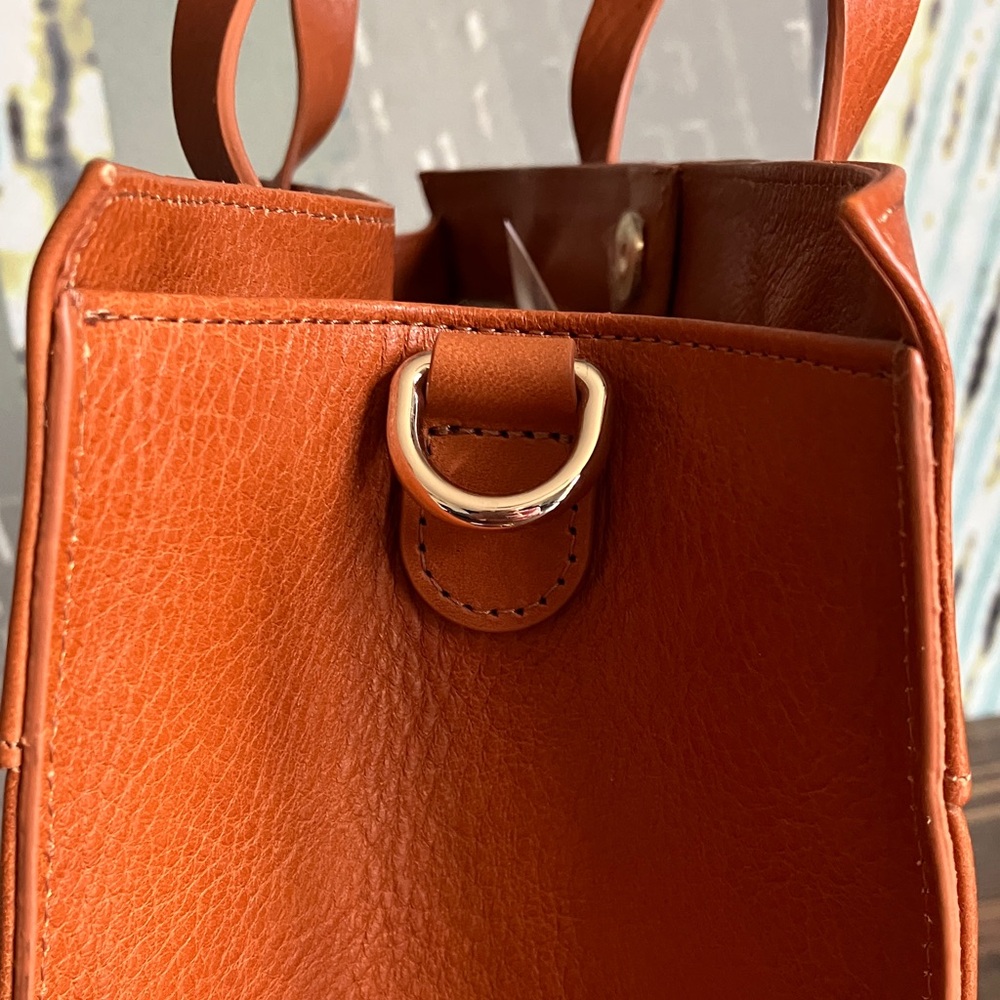 Mark & Graham Essential Leather Large Brown Tote with “SAM” Personalization NWOT - Picture 7 of 9